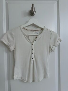 Pilcro Short Sleeve Henley Tee